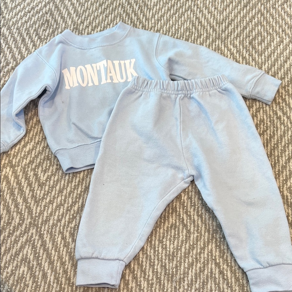 Kids Light Blue Sweatpants Set
